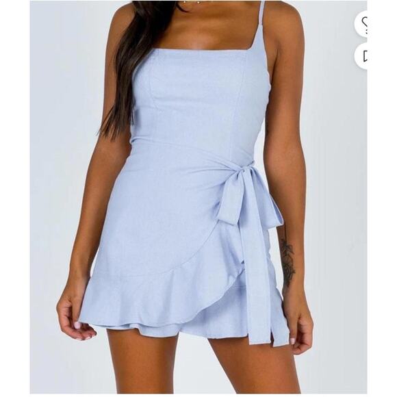 Princess Polly Dresses & Skirts - NWT! Princess Polly Cottage Hill Mini Dress Blue Adjustable Straps Size 4 Small